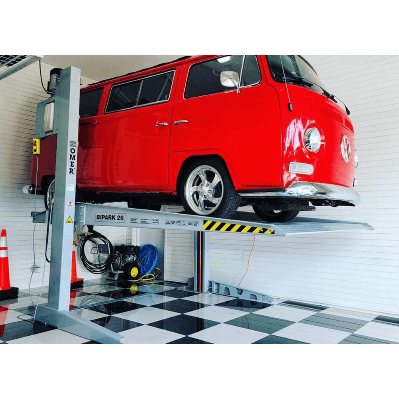 Omer BIPARK 26 Double Car Stacker with Mini Red Van