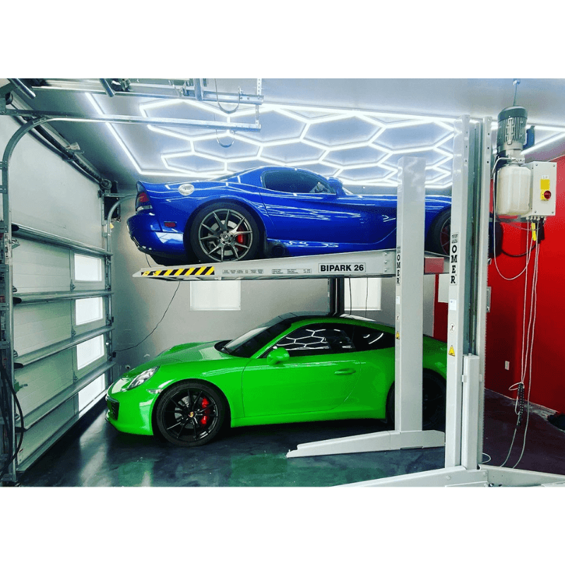 BIPARK 26 Double Car Stacker Hydraulic Parking Lift with 2 Cars