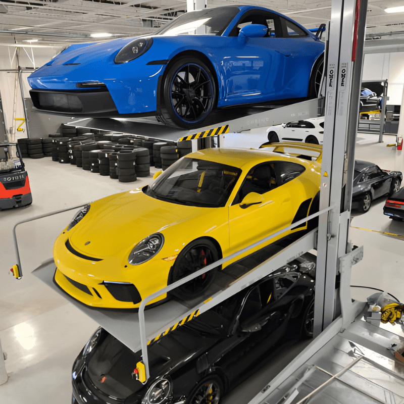 Omer TRIPARK Triple Car Stacker Hydraulic Parking Lift With 3 Cars View
