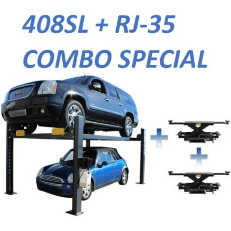 408SL Parking Lift + RJ-35 combo by Atlas - Front View