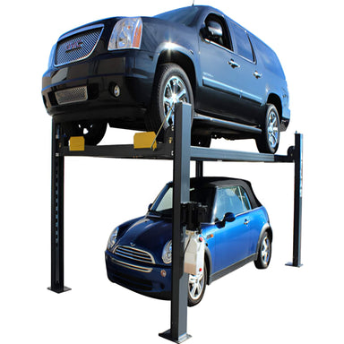 Atlas 408SL 4 Post Lift + (2) ProJack35 Sliding Jack Combo Front View