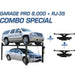 Atlas Garage PRO8000 4 Post Lift + (2) ProJack35 Sliding Jack Combo