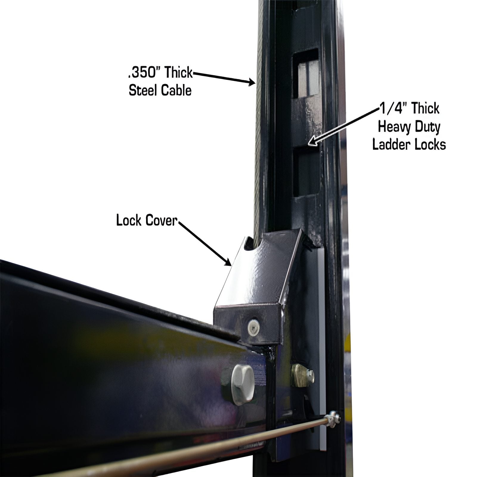 Garage Pro 8000EXT L 8,000lb 4 Post Vehicle Storage Lift - Extra Tall & Long Base Stand View