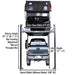 Garage Pro 8000EXT L 8,000lb 4 Post Vehicle Storage Lift - Extra Tall & Long Back View