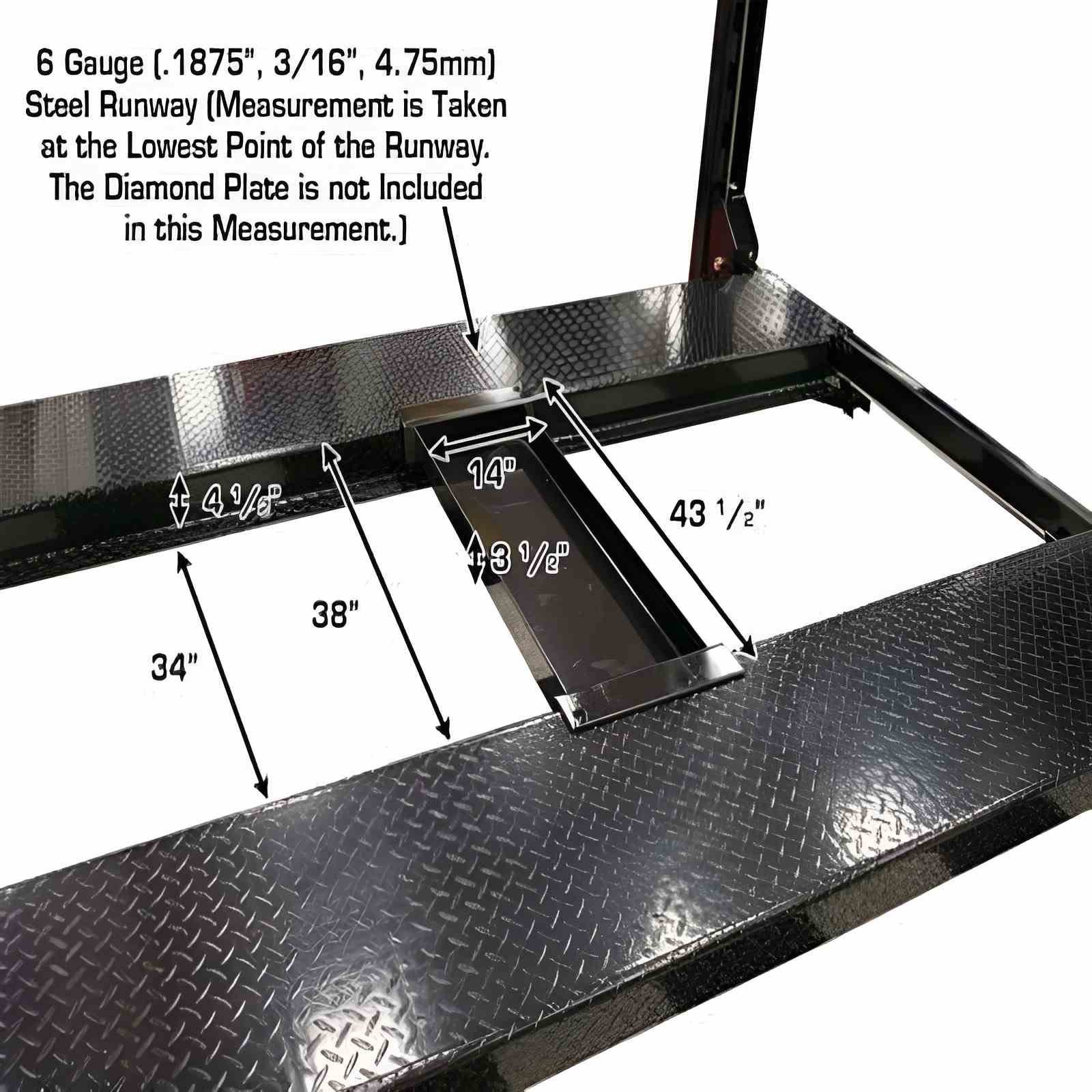 Atlas Garage Pro 8000EXT L 8,000lb 4 Post Vehicle Storage Lift - Extra Tall & Long Ramp View