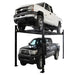 Garage Pro 8000EXT L 8,000lb 4 Post Vehicle Storage Lift - Extra Tall & Long by Atlas Side View with Cars