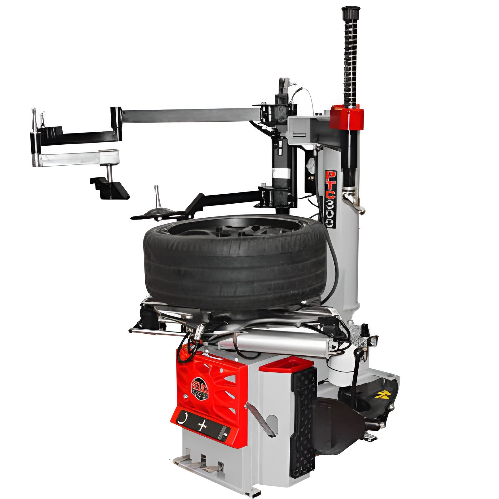 PTC300 Rim-Clamp Tire Changer w/ Assist Arm with Wheel View
