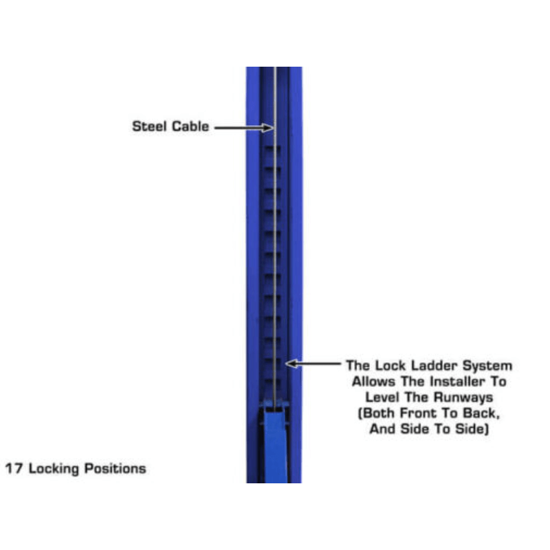 Alignment Lift PVL14OF-EXT - Steel Cable View