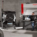 Portacool Apex™ 4000 Portable Evaporative Cooler In Use to Auto Shop View