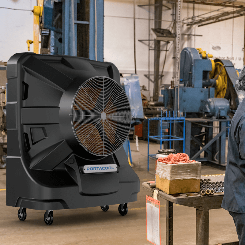 Portacool Apex™ 4000 In Use in Auto Shop View