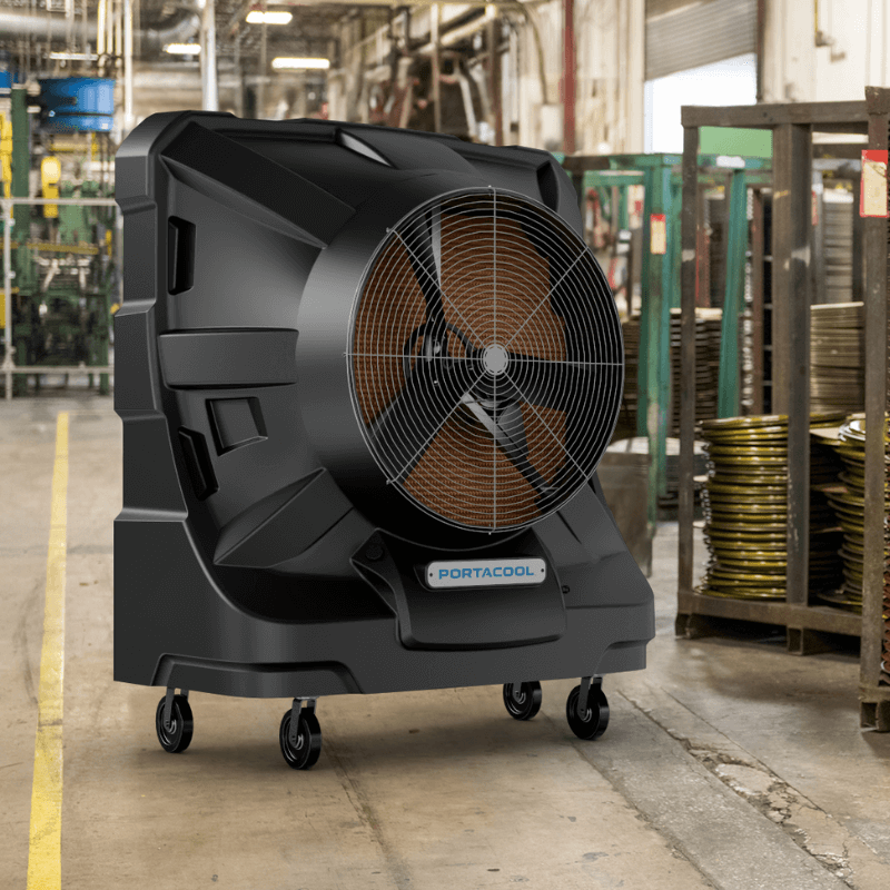 Portacool Apex™ 6500 Portable Evaporative Cooler In Use in Factory View