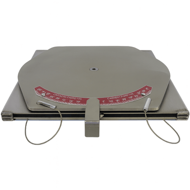 QSP 25-129-P 4500lbs Stainless Steel Turn Plates with Pointer Front View