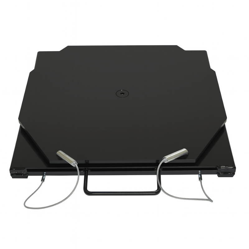 QSP 25-140-B 4500lbs Passenger Mild Steel Turn Plates Front View