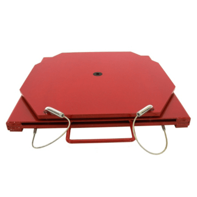 25-140 4500lbs Passenger Mild Steel Turn Plates - RED by QSP