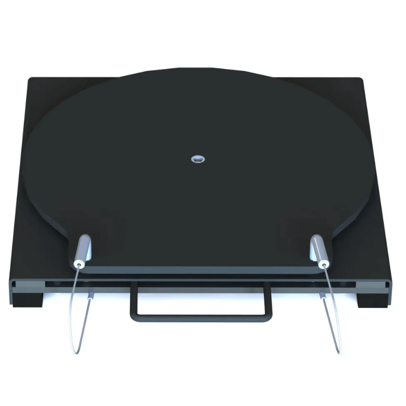 QSP 25-152 4500lbs Passenger Mild Steel Turn Plates (BLACK) Front View