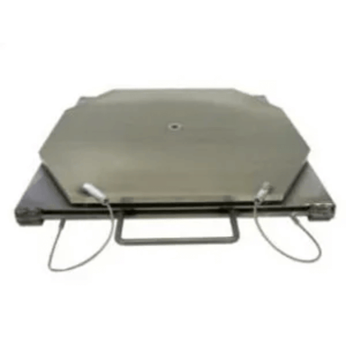 25-500 4500lbs Capacity Stainless Steel Turn Plates with Handles by QSP