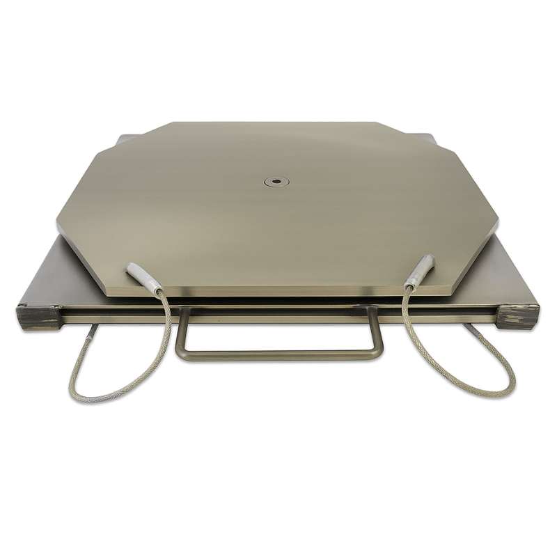 QSP 25-500 4500lbs Capacity Stainless Steel Turn Plates with Handles
