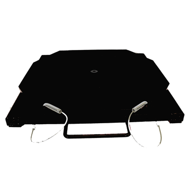 25-501 4500lbs Capacity Carbon Steel Turn Plates with Handles by QSP 
