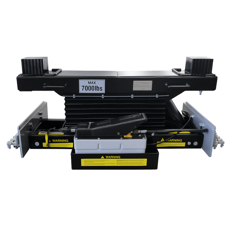 Rolling Air Jack RAJ-7K-H,  7,000 lb - High Mount Full Side View