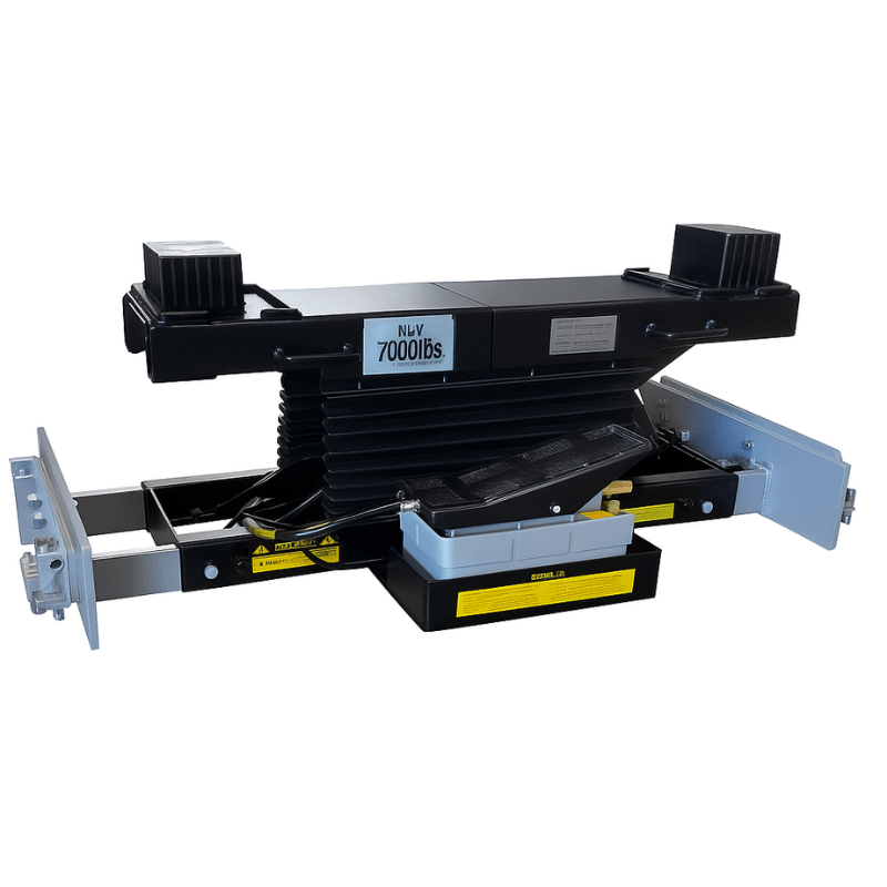 iDEAL, Rolling Air Jack RAJ-7K-H,  7,000 lb - High Mount Side View