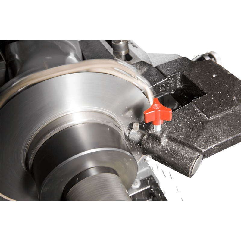 RL-8500XLT Super-Duty Combination Brake Lathe - Metal Grinding View