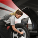 R1075 Wheel Alignment System - Tower Aligner Women Changing Wheel