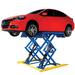 Rotary RLP77 7,700 Lbs. Double Section Scissor Lift Side View with Red Car