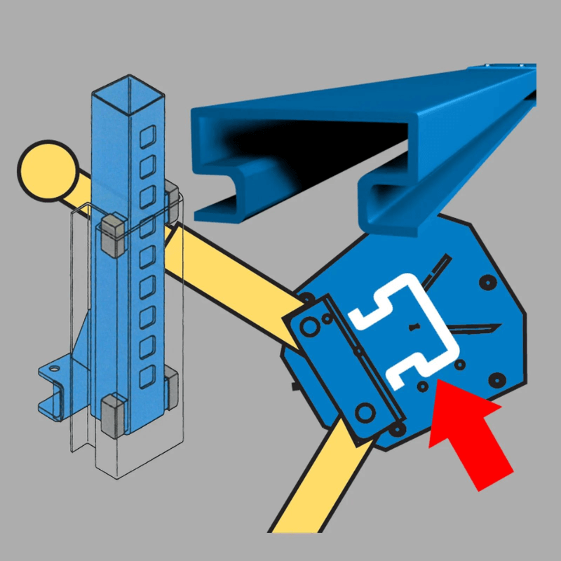 Rotary SPO20 20,000 Lbs. Two-Post Lift - Tube View
