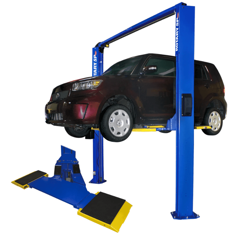 Rotary SPOA7-MP 7,000 lb Two-Post Asymmetric Pad Lift