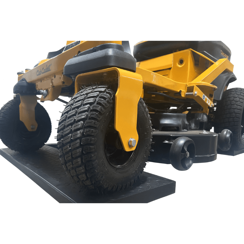 SC-2K Single Post Platform Storage Lift Ramps and Vehicle View