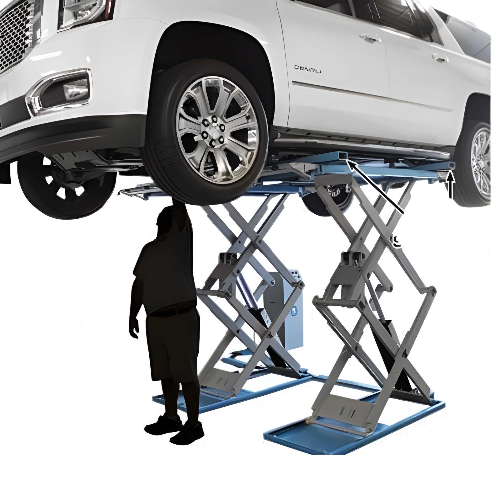 SLP9K 9,000 lb Full Rise Scissor Lift Lower View