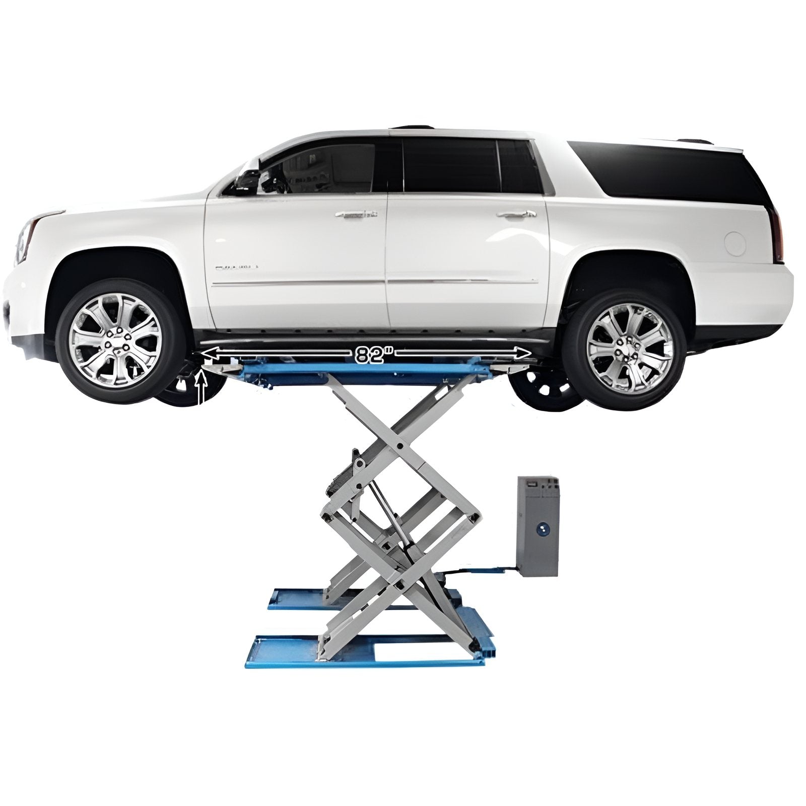 SLP9K 9,000 lb Full Rise Scissor Lift Side View