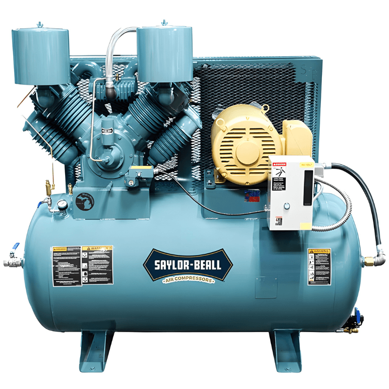 Saylor-Beall 451512-FP 120 Gallon Performance Package Air Compressor - Simplex Front View