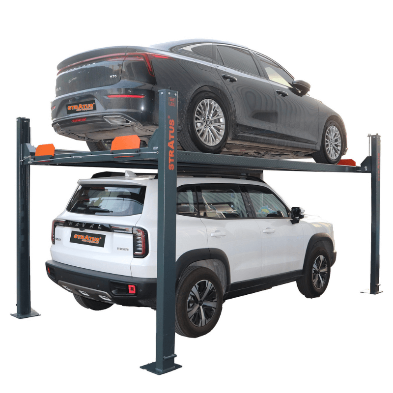 SAE-P48, 8000lb 4 Post Parking Lift  by Stratus 2 cars