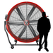 Big Tex 6 Portable Floor Fan Front View with Person