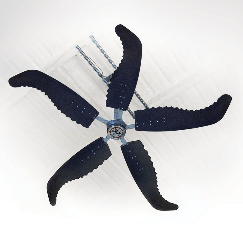 Super Duty Fans SD10PRO+ 5-Bladed HVLS Industrial Fan Black