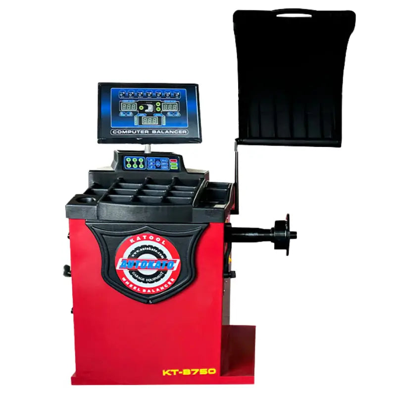 Katool T830 B750 Tire Changer with Wheel Balancer Combo -Wheel balancer view