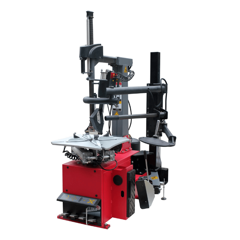 TC-1300 Tire Changer - Tiltback Press Arm w/ Leverless Demount Tool by Tuxedo - Front View