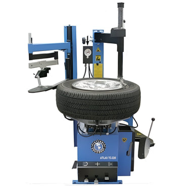 TC229LH Rim-Clamp Tire Changer w/ Assist Arm by Atlas With Wheel View
