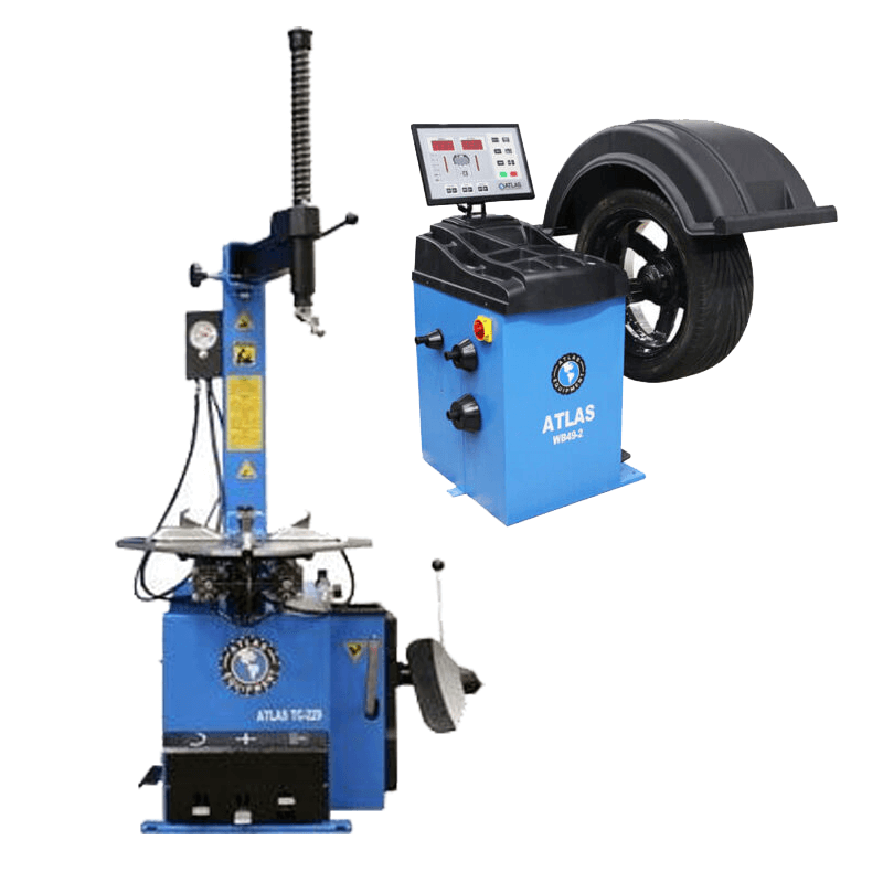 Tire Mounter Atlas TC229 Tire Changer With WB49-2 Wheel Balancer Combo 6 ...