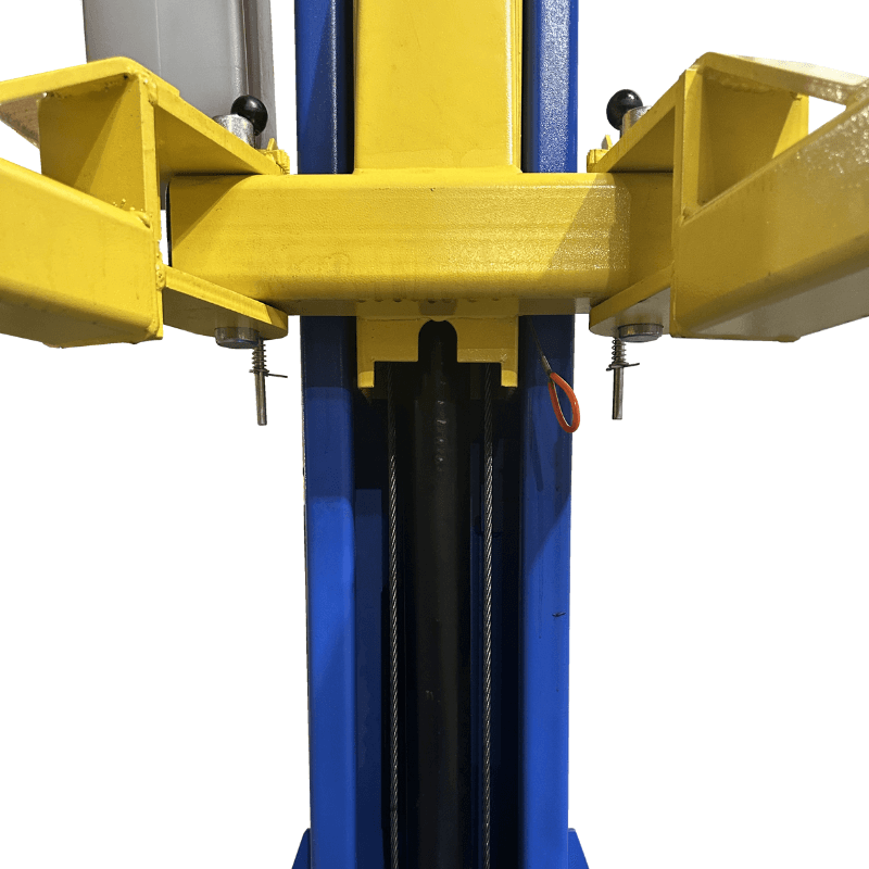 Hydraulic lift TP9KFX, 9,000 lb 2 Post Car Lift  Floor Plate - Symmetric Arm Base View