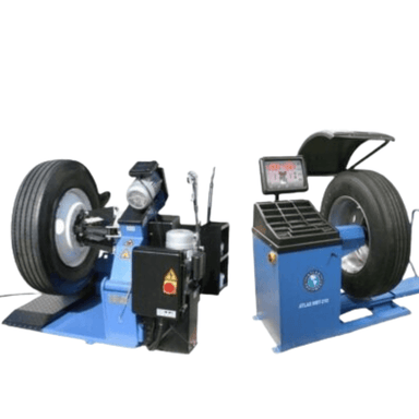 TTC301 Tire Changer + WBT-210 Wheel Balancer by Atlas combo view