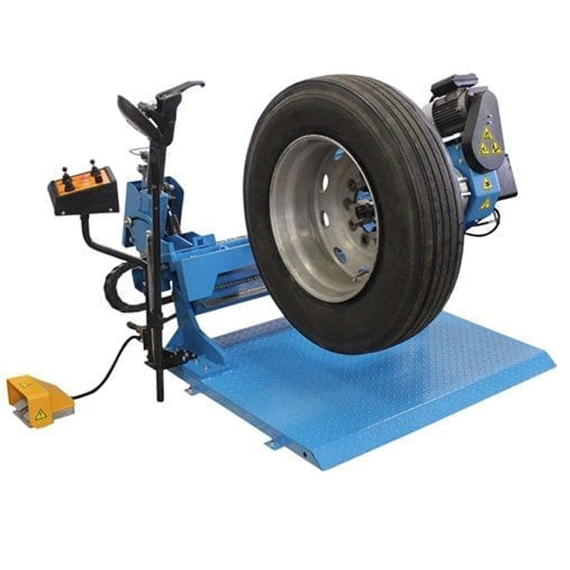 TTC305A  Tire Changer by Atlas - Side View with Tire