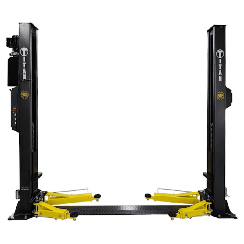 HD2P-9KMSC 9,000lb 2 Post Lift - Floor Plate by Titan Side View