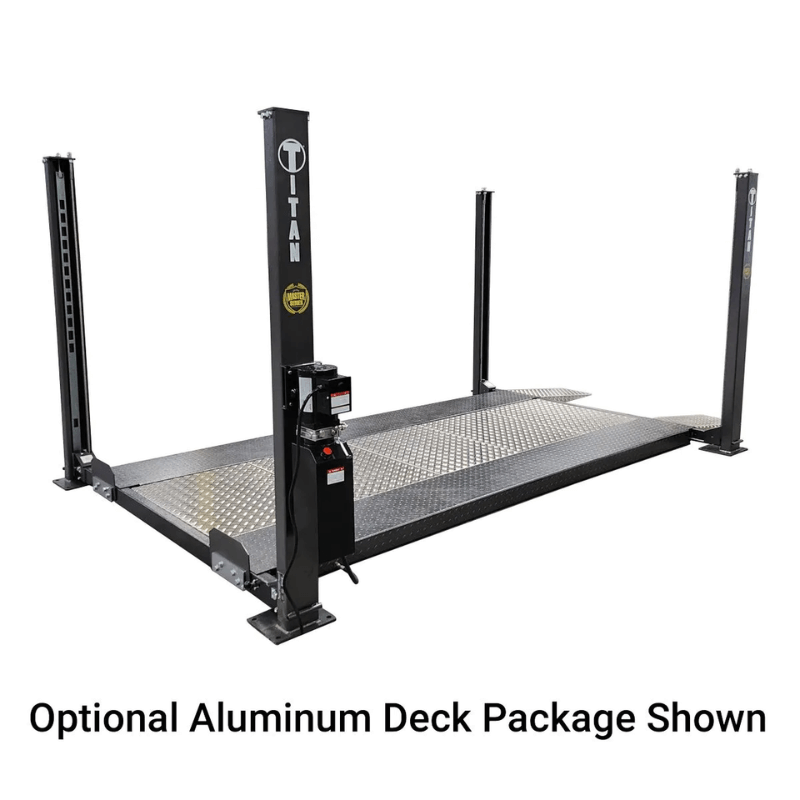 8,000lb 4-Post Lift Titan SDPL-8KMS  Aluminum Deck Optional Item Sold Separately