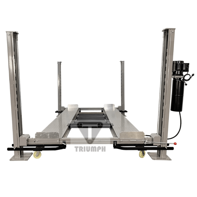 Triumph NSS-8 8,000lb parking Lift -  Lowered Front View