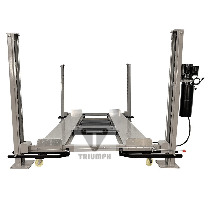 Triumph NSS-8SQ  8,000lb parking Lift -  Lowered Front View