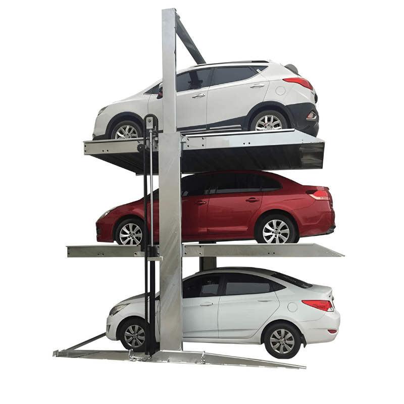 Triumph NT-4.5x2 9,000 lb Double Stacker Storage Two Post Automotive Lift Side View