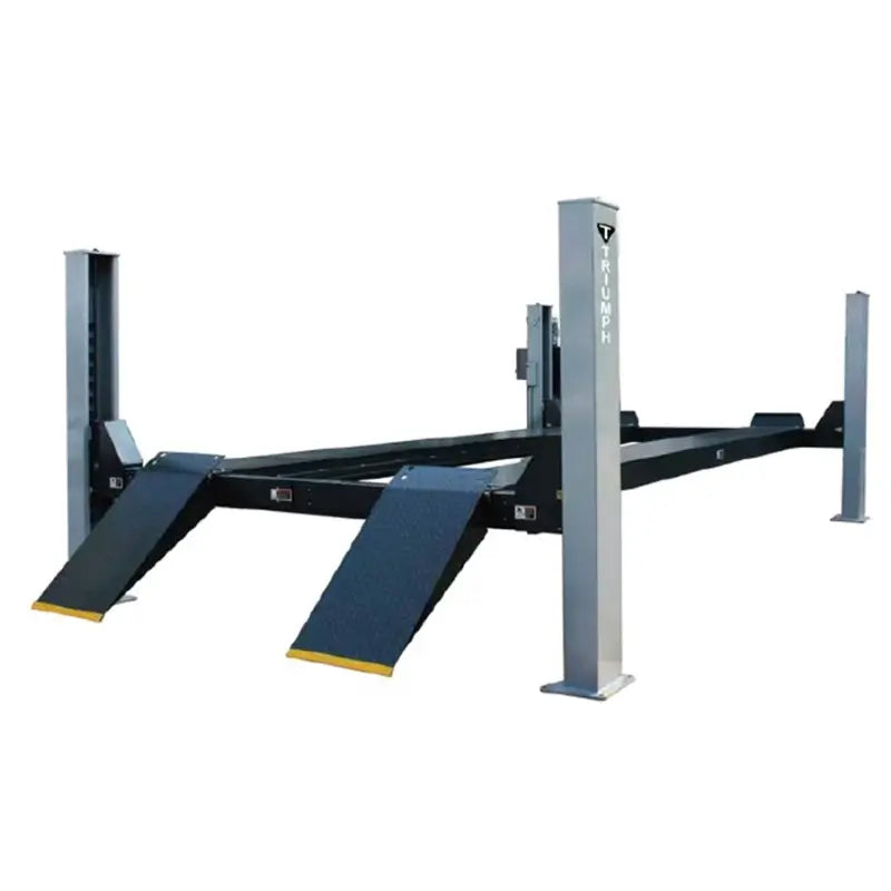 Combo NTR-24 24,000 lb Four Post Auto Lift With RJ-15000 Rolling Bridge Jack - 4 Post Lift View