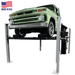 USA8000 8,000lb 4 Post Lift - Made in USA Front View with Car Lifting High